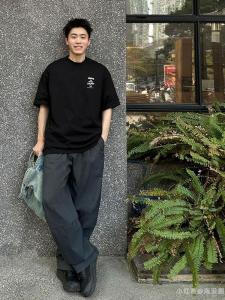 Loose Casual Pants for Men Straight Leg Outdoor Fashionable Spring Autumn PEACEBIRD Brand Comfortable Straight Tube Trousers