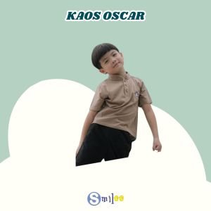Kaos Anak Cowok Oscar Smilee  Warna Coklat Size 1-5 Tahun