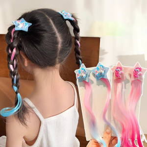 การ์ตูนสีสันสดใส Little Pony กิ๊บติดผมสําหรับเด็กสไตล์เกาหลีหวานวิกผมคลิปด้านข้างน่ารักสาว Duckbill คลิปวิกผมกิ๊บ