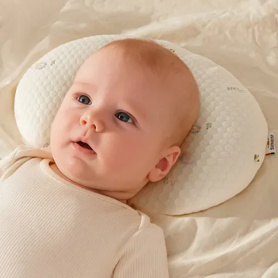 SUNVENO Newborns Baby Head Shaping PillowBaby Sleeping Breathable CushionPrevent Flat Head Correction Infant Pad for 0 -6 Months