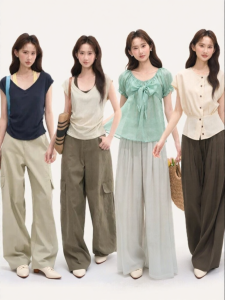 HTMEME | Relaxed Waist Tencel Cool Sense Wide Leg Pants