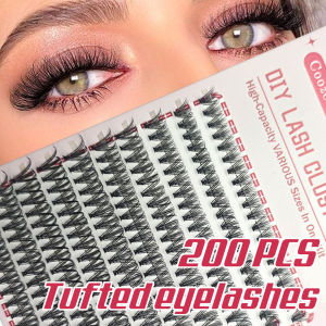 200pcs of 20D eyelashes natural and thick makeup eyelash extension，suitable for beginners and can be reused.