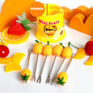 Pondox Garpu Kue Motif Buah Premium Garpu Buah Tusuk Buah Garpu Pempek Fruit Fork