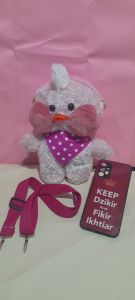 Tas selempang anak kalakter bebek bulu tas selempang anak