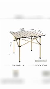 WARS Meja Lipat Outdoor Portable Camping Glamping Folding Table Alumunium