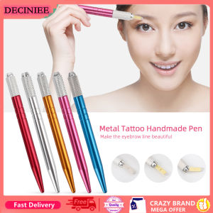 DECINIEE 1 Pcs Semi Permanent Makeup Embroidered Eyebrow Ma Pen Caneta Tebori Microblading Stainless Steel Lock-Pin Device Pen