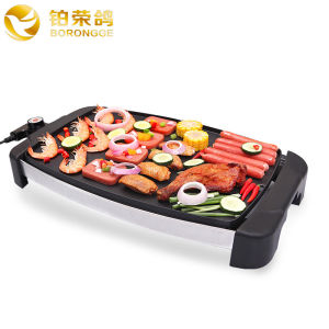 Bộ Nướng Điện Plutus No Smoke Home Use Arc Shape Non-stick Medium Size Flat Grill Pan BBQ Pan Phụ Kiện Nướng Nhà Bếp