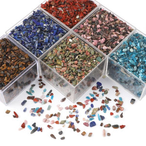 3-5mm 50g Non-Hole Natural Stones Gravel Crystals Chip Quartz Ore Minerals Reiki Healing Tumbled Agates Jasper Specimen Gemstones For Jewelry Accessories