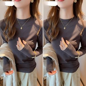 MiiOW | Áo sơ mi nữ cổ đứng dài tay ôm vừa vặn MiiOW CT-FS-1688 mùa đông dày dặn thường ngày không có thương hiệu