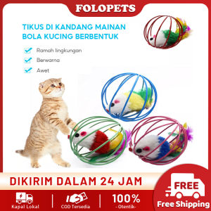 FOLOPETS Mainan Kucing Bola Jeruji Tikus Pet Toys