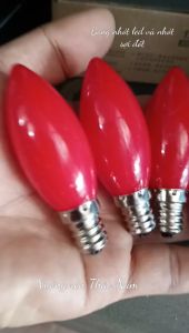 Combo 10 Bóng đèn quả nhót led màu đỏ có độ bền cao và độ sáng lớn