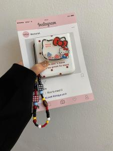 Hello Kitty the Hokey Pokey Bracket Phone Case for Huawei P50 Pocket2 Xiaomi Mixflip Flip Oppofindn3 2flip Bracelet Bracket Samsung Z Flip5 6 Cute Pendant