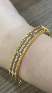 Poh Heng Jewellery 22K Bangle in Yellow White Gold[Price By Weight]