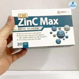 Viên Uống Bổ Sung Kẽm Lysin Betaglucan Zinc Max Giúp Ăn Ngon Miệng Tăng Đề Kháng Hộp 30V