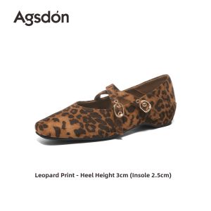 Agsdon | Flat Slip-on Buckled Mary Jane Shoes