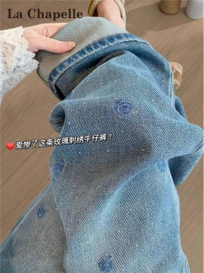 Quần Jeans Ống Rộng Ống Thẳng La Chapelle Cho Nữ Thu Đông 2025 Quần Ống Rộng Ôm Dáng Cỡ Nhỏ Quần Jeans Denim
