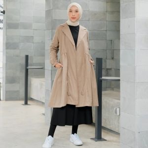 Jaket Baju Blazer Atasan Muslimah Perempuan Best Seller Arami Brownie Coat