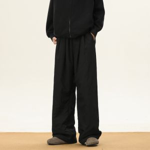 กางเกงผ้าขนแกะบุขนแกะบุขนแกะสำหรับเล่นสเก็ตบอร์ดฤดูหนาวสำหรับผู้หญิง กางเกงขายาวทรงตรงเอวกลาง ผ้าฝ้ายผสมโพลีเอสเตอร์