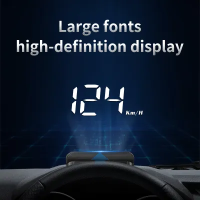 RYSJM | M3 Auto OBD2 GPS Head-Up Display Auto Electronics HUD Projector Digital Speedometer Obd2 Display Windshield Big Font projection