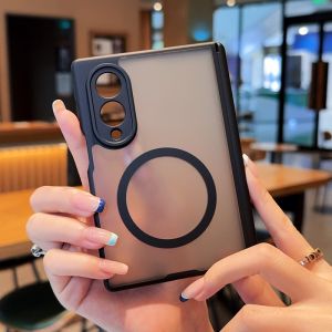 szhaiyu | For Samsung Galaxy Z Fold 8 Ultra Z Fold 8 7 6 5 Skin Feel Translucent Case For Magsafe Magnetic Wireless Charge Protective Case