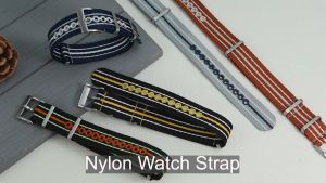 New Luminous Glow Nylon Strap Embroidery NATO Strap 20mm 22mm Eco-friendly Nylon Watchbands for S watch Blancpain Fifty Fathoms Five Oceans Scuba Diver Strap Watch Replacement