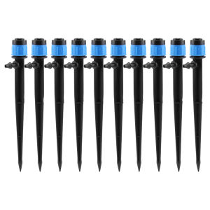 [LYOUTDOOR]10pcs 360 Degree Irrigation Sprinkler Nozzles for Garden Watering Adjustable Spray Pattern Durable Plastic