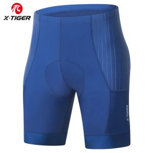 X-TIGER Cycling Shorts with 2 Pockets Blast Padded Mens Bike Shorts Reflective Non-Slip Leg Covers Bicycle Shorts