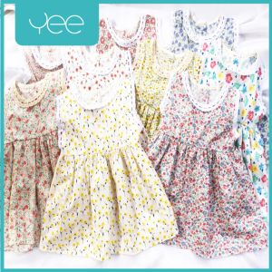 Yeeshop กระโปรงเด็กผู้หญิงแต่งผ้าลูกไม้ ออเดอร์ญี่ปุ่น ลายดอกไม่น่ารัก ไซส์ 80#/6-12เดือน 90#/12-24เดือน 100#/2-3ปี （CMY.H 1118）