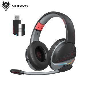 Nubwo | NUBWO Dual G08 Wireless Gaming Headset with Microphone for PS5 PS4 PC Mobile Switch 2.4GHz Bluetooth Wireless Headphones