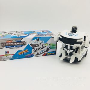 Mainan mobil polisi transformers deformation bisa berubah mobil robot