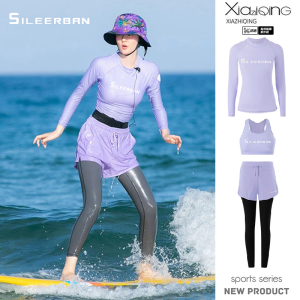 Womens Surfing Swimwear Sun Protection Separate Long Sleeve Wetsuit Quick Dry Diving Suit Slimming Slim Fit Scuba Dive Suit