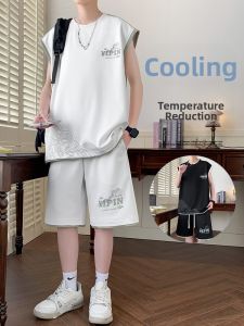 NASA WTAPS | Mens Summer Light and Loose Large Size Sleeveless Sport Set