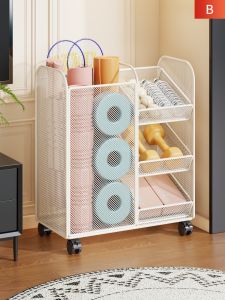 QINQI | Large Capacity Mobile Storage Rack for Yoga Mats and Fitness Equipment
