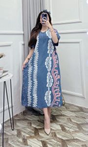 Daster twill rayon cap malaman Pekalongan daster lengan pendek daster motif terbaru