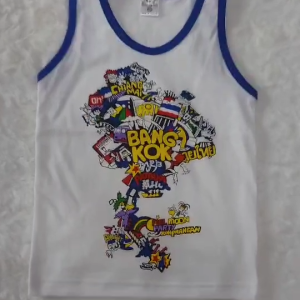 Paintmyloveเสื้อกล้ามเด็กงาน สกรีนลาย เสื้อThailand ผ้าcotton100% เนื้อผ้านุ่ม สั่งทอเฉพาะร้าน ใส่ได้ทั้งชายและหญิง