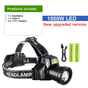 Xiviio Upgraded version Most Powerful Led Headlamp 18650 Rechargeable Headlight Long Range Torch Fishing Camping Head Lantern