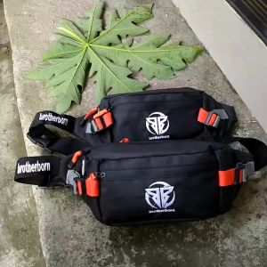 Tas Selempang BB Pria Wanita Waistbag Distro Anti Air Sleting Full Waterproof