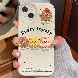 MrHaHa Leather Casing For iphone 16 promax iphone 16 plus iphone 15 promax iphone15 pro iphone 15 plus iPhone 16 15 14 13 12 11 7 X XR Xs 3D Cartoon Cute Puppy Colorful Phone Case Protective Silicone Shockproof Soft Back Cover