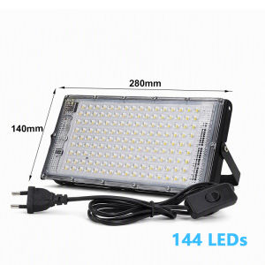 Parkson | LED Flood Light 50/96/144 LEDs Outdoor AC 220V EU Security Floodlight For Yard Garage Cool White warm white LED Floodlight Wall