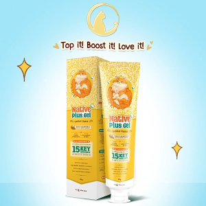 Olive Care Vitamin Kucing NATIVE+ PLUS GEL GOLDEN LIQUID 110g Suplemen Topping Multivitamin Makanan Kucing untuk Nafsu Makan GPO