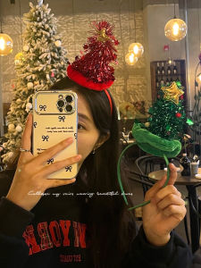 Christmas Tree Hairband Atmosphere Decoration Forest System Sweet Style Hair Accessory for Photography Props Hair Clip
