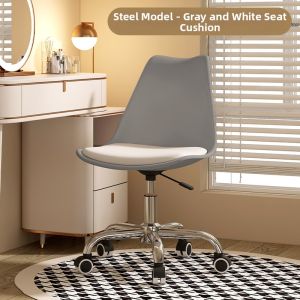 Adjustable Mobile Makeup Chair with Backrest