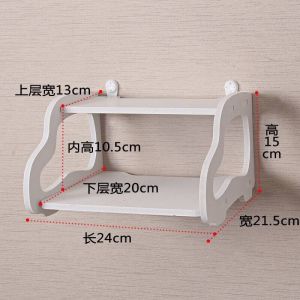 Creative Wall-Mounted Box Storage Rack for TV Cabinet Cat Router Modern Minimalist Style No-Drilling Required TV Box Holder