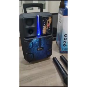 Speaker Bluetooth FLECO F-8808 LED 85 Inch [ Free 2Pcs Mic Wireless + Remote + Charger Usb ] | Speaker Karaoke Full Bass Suara Keras Dan Jernih + Extra Bass | Gallery Audio