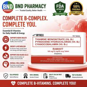 RAMAVIT VITAMIN B1+B6+B12 100 TABLETS FDA Approved BNDPharma
