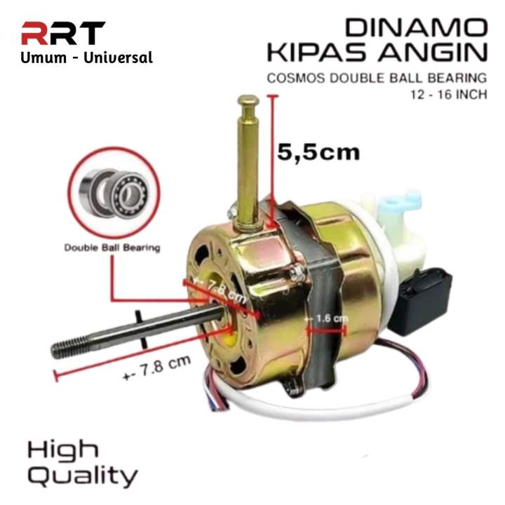 Dinamo Kipas Angin Full Bearing RRT Umum Universal