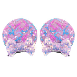 Herocross | New Cute 2.8" Glitter Mouse Ears Hair Clips Girls Kids Sequins Bow Festival Hairpins 2025 Party DIY Hair Accessories Femme