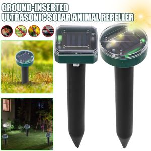 Solar Powered Ultrasonic Vibration Mouse Repelling Snake Repeller Pest Lawn Garden Courtyard Snake Repellant
