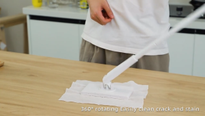 Lazy Flat Mop Auto Fixing Cloth Mini Mop Wet Dry Wipes Floor Cleaning Window Replacement Lazy Mop with Auto-Fixed Cloth Mini Mop for Wet and Dry Use Floor and Window Cleaning Refillable Replaceable Pad