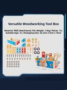 Hape | Educational Assembly and Disassembly Nuts Wooden Tool Kit